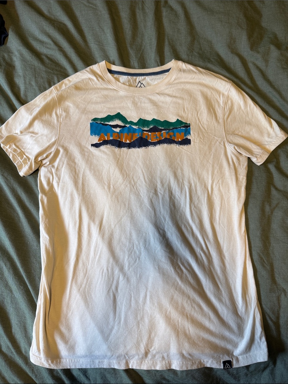 Alpine Design White Short-Sleeve Tee with Mountain Graphic